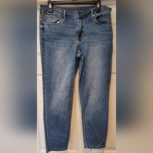 $80 Women's Calvin Klein Ankle Skinny Denim Blue Jeans Size 32w 95% Cotton, EUC!
